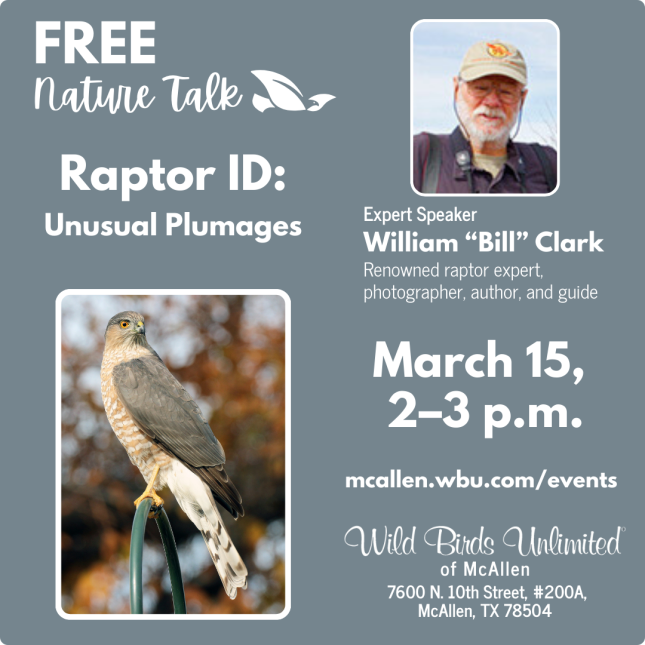 TALK - Raptor ID: Unusual Plumages - Bill Clark - March 2025