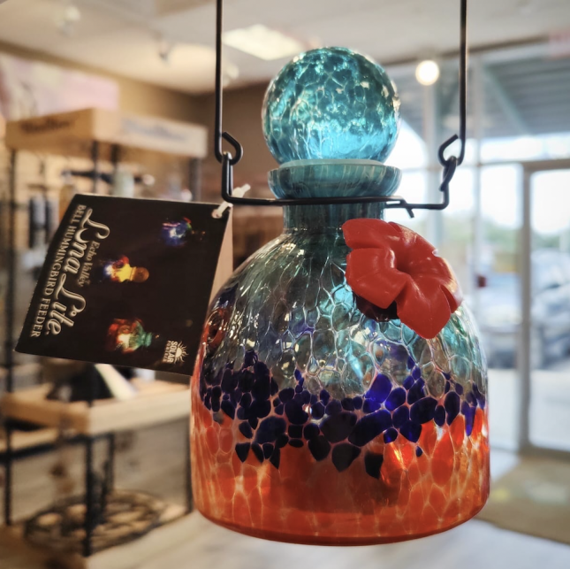 Glass Hummingbird Feeder