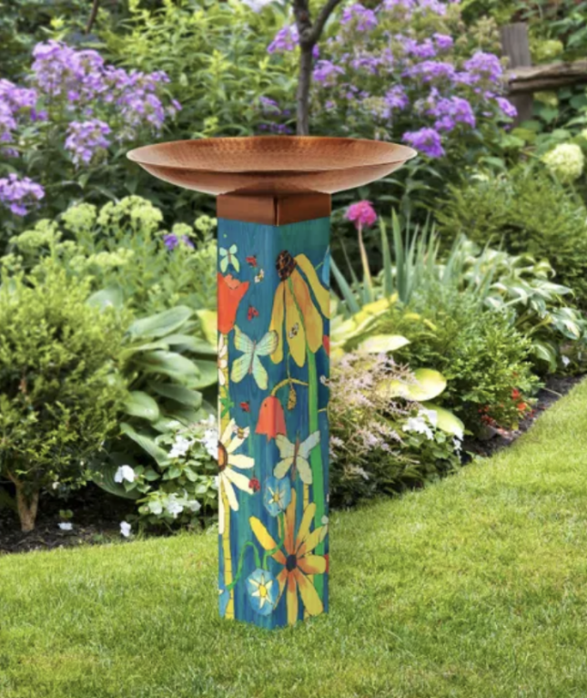 Art Pole Bird Bath