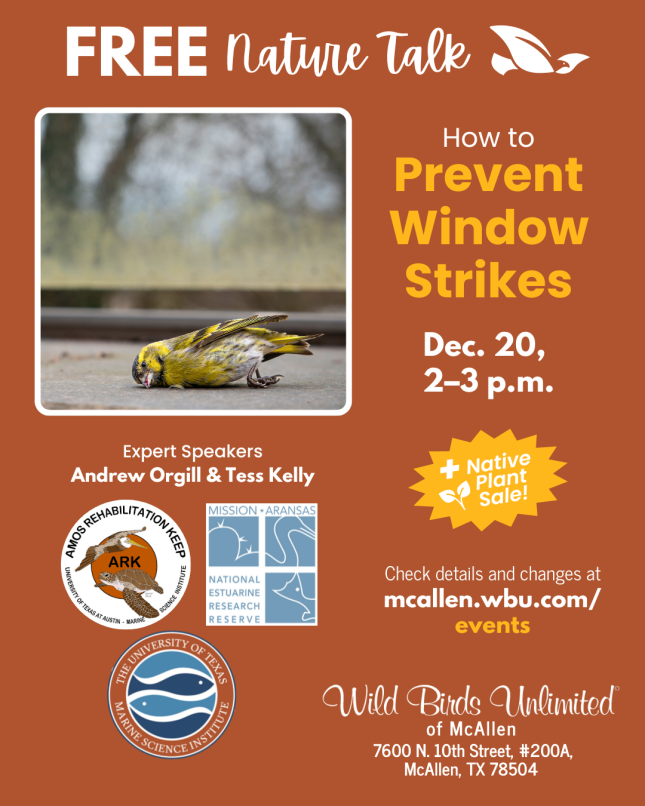Free Nature Talk "How to Prevent Window Strikes"