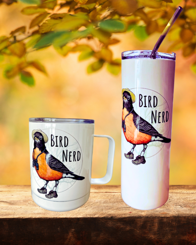 Bird Nerd Travel Mugs and Tumbler