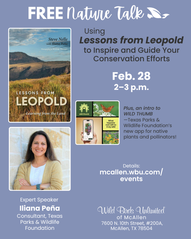 FREE Talk: "Using Lessons from Leopold to Inspire and Guide Your Conservation Efforts," February 28