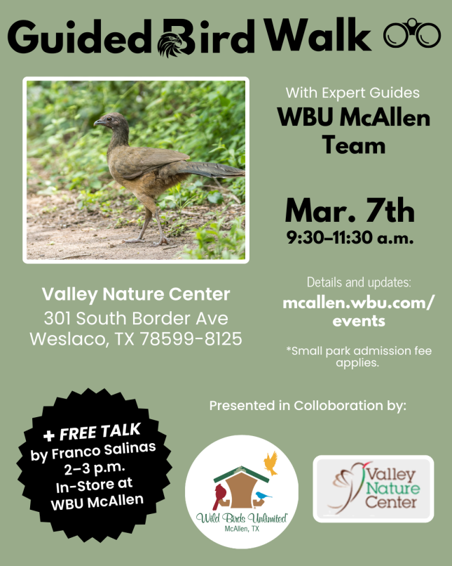 Free Guided Bird Walk in Weslaco