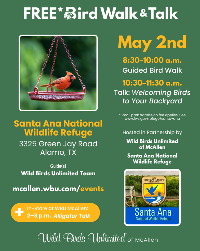 Bird Walk and Talk at Santa Ana National Wildlife Refuge May 2, 2026