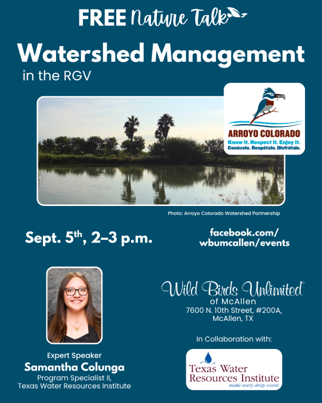 Free Talk: "Watershed Management in the RGV"  | In-Store | 2:00&ndash;3:00 p.m. 