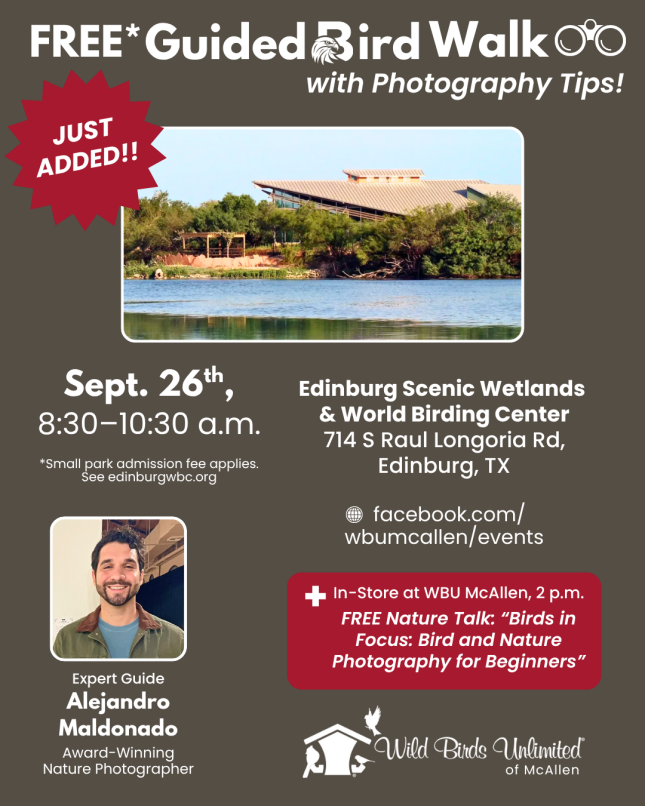 Free Guided Bird Walk in Edinburg