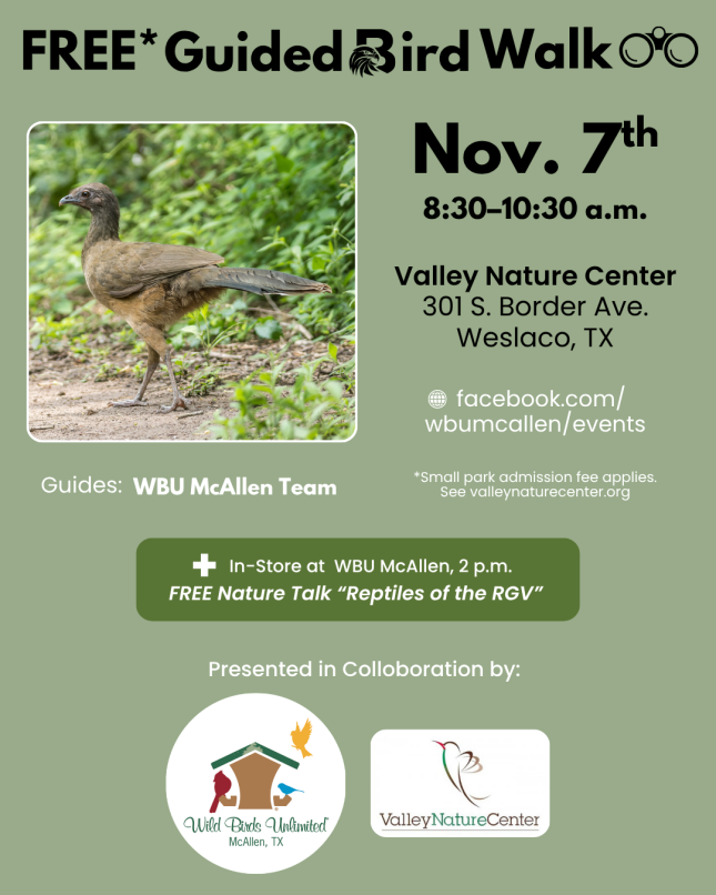 Free Guided Bird Walk in Weslaco